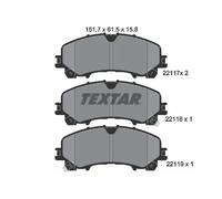 Set di pastiglie freno TEXTAR 2211701, anteriore