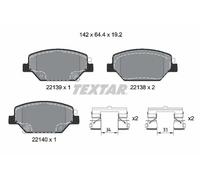Pastiglie freno 2213901 TEXTAR per OPEL INSIGNIA B Grand Sport