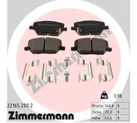 Pastiglie freno 22165.200.2 ZIMMERMANN per JEEP FIAT ALFA ROMEO