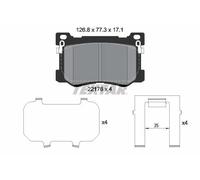 Pastiglie freno 2217601 TEXTAR per HYUNDAI GENESIS