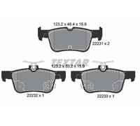Set di pastiglie freno TEXTAR 2223101, posteriore