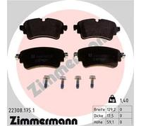 ZIMMERMANN Pastiglie Freni 22308.175.1 Kit Pastiglie Freni,Kit Pasticche Freni AUDI,VW,A4 Avant (8W5, B9),Q5 (FYB),A4 Sedan (8W2, B9)