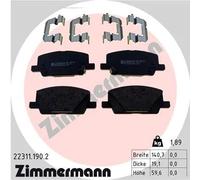 Pastiglie freno 22311.190.2 ZIMMERMANN per OPEL MOKKA / MOKKA X
