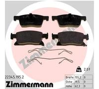 Pastiglie freno 22345.195.2 ZIMMERMANN per OPEL ASTRA K ASTRA K Sports Tourer