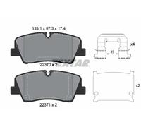 Textar 2237001 Kit Pastiglie Freno Freni a Disco Posteriore per Hyundai H350