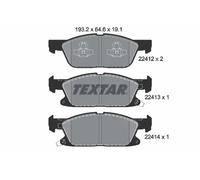 Set di pastiglie freno TEXTAR 22412 18,0 0 5, fronte