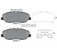 TEXTAR 2242001 Kit pastiglie freni