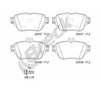 Pastiglie freno 22437 00 702 00 BRECK per MERCEDES-BENZ CLASSE E CLASSE E Coupé