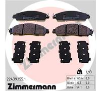 Pastiglie freno 22439.155.1 ZIMMERMANN per NISSAN NV200 / EVALIA Autobus LEAF