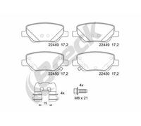 Pastiglie freno 22449 00 704 00 BRECK per FIAT TIPO Tre volumi TIPO Hatchback