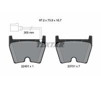 Textar Set di pastiglie freno 2249101 anteriore con contatto segnalazione usura per Audi