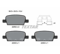 Pastiglie freno 2250201 TEXTAR