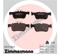 ZIMMERMANN 22531.160.1 Kit pastiglie freni