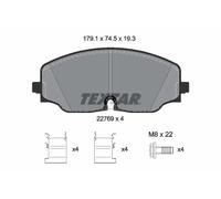 Set di pastiglie freno TEXTAR 2276901, anteriore