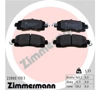 Pastiglie freno 22800.170.1 ZIMMERMANN per SUBARU OUTBACK XV IMPREZA Hatchback