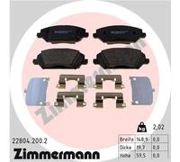 ZIMMERMANN 22804.200.2 Kit pastiglie freni