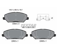 Set di pastiglie freno TEXTAR 2280401, anteriore