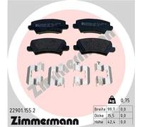 ZIMMERMANN 22901.155.2 Kit pastiglie freni
