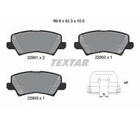 Textar Kit pastiglie freni 2290101 posteriore per KIA Picanto II/III - freno a disco