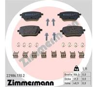 ZIMMERMANN 22986.170.2 Kit pastiglie freni