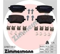 ZIMMERMANN 22987.170.2 Kit pastiglie freni