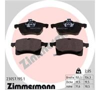 Pastiglie freno 23057.195.1 ZIMMERMANN per OPEL ASTRA G Hatchback ASTRA G Coupé