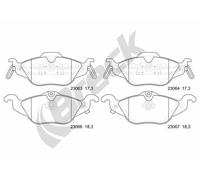 Pastiglie freno 23063 00 702 10 BRECK per OPEL CHEVROLET