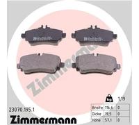 ZIMMERMANN 23070.195.1 Kit pastiglie freni