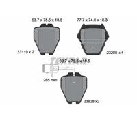 Textar 2311901 Kit Pastiglie Freno Freni a Disco Frontale per Audi A8 4D2 4D8