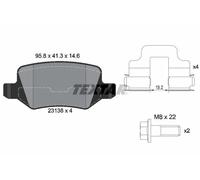 Pastiglie freno 2313803 TEXTAR per MERCEDES-BENZ VANEO CLASSE A