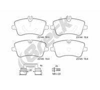 Set di pastiglie freno BRECK 23144 00 701 20, anteriore