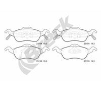 Set di pastiglie freno BRECK 23154 00 702 00, anteriore