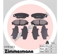 ZIMMERMANN 23178.160.1 Kit pastiglie freno, Freno a disco per HONDA