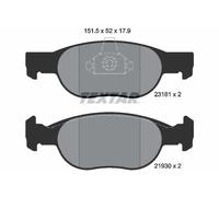 2318101 Kit pastiglie freno, Freno a disco anteriore (MARCA TEXTAR)..