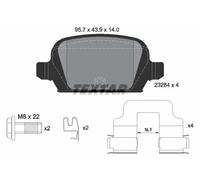 Pastiglie freno 2328404 TEXTAR per OPEL CORSA C TIGRA TwinTop