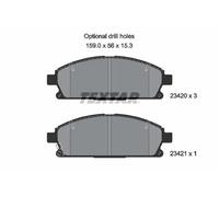 Set di pastiglie freno TEXTAR 2342006, fronte