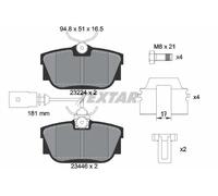TEXTAR 2344605 Kit pastiglie freni