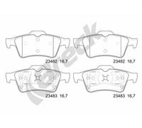 Set di pastiglie freno BRECK 23482 00 702 00, posteriore