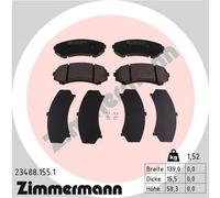 ZIMMERMANN 23488.155.1 Kit pastiglie freni