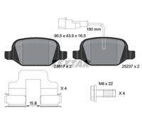 2351705 Kit pastiglie freno, Freno a disco posteriore (MARCA-TEXTAR)..