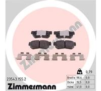 Pastiglie freno 23543.155.2 ZIMMERMANN per HYUNDAI KIA SSANGYONG
