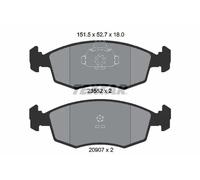 Textar Kit pastiglie freno anteriori 2355202 Fiat Palio 1.0 45 kW 1996-2003