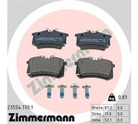Pastiglie freno 23554.170.1 ZIMMERMANN per VW SEAT AUDI SKODA LANCIA CITROËN DS