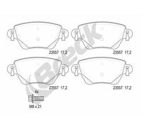 Set di pastiglie freno BRECK 23557 00 704 10, posteriore