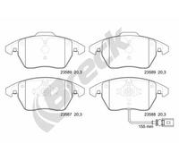 Set di pastiglie freno BRECK 23587 00 701 10, anteriore