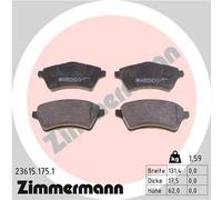 Pastiglie freno 23615.175.1 ZIMMERMANN per LAND ROVER FREELANDER I