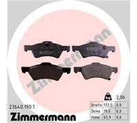 ZIMMERMANN Kit pastiglie freni 23640.190.1 Freno a disco per Chrysler Voyager IV