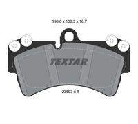 Set di pastiglie freno TEXTAR 23693 16,7 0 4, fronte