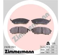 Pastiglie freno 23698.170.1 ZIMMERMANN per NISSAN INFINITI RENAULT