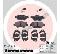 Pastiglie freno 23706.180.2 ZIMMERMANN per FIAT ALFA ROMEO PEUGEOT CITROËN